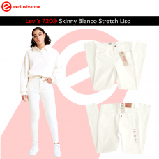 720 Skinny High Rise Blanco Liso (720099L)