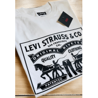 PLAYERA Levis Modelo 1873 Blanca Negra (1873_BLANEG)