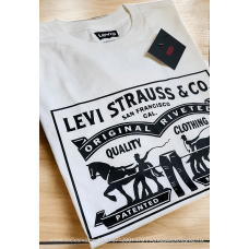 PLAYERA Levis Modelo 1873 Blanca Negra (1873_BLANEG)