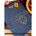 PLAYERA ARIAT Modelo LOGO Azul Jaspeado Negro (ARIATLOGO_AZUJASNEG)