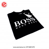 PLAYERA HUGO BOSS Negra Blanco (HUGOBOSS_NEGBLA)