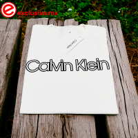PLAYERA Calvin Klein Modelo Blanco Negro (CK_BLANEG)