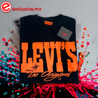 PLAYERA Levis Modelo Original Negro Naranja (ORIG_NEGNAR)