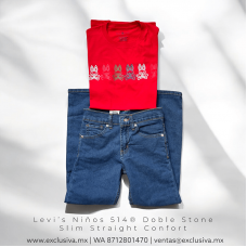 Levi's Niño 514 Doble Stone Liso (514Nino004L)